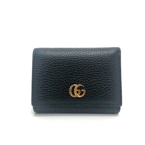 GUCCI 474746 GG Marmont Compact Wallet Coin Compartment Trifold wallet